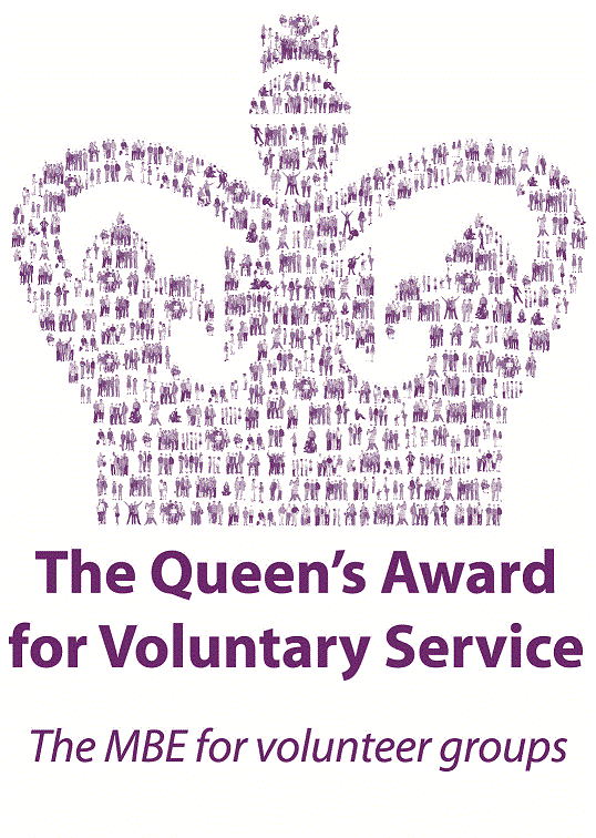 s Award for Voluntary Service Logo - MBE Strap GIF